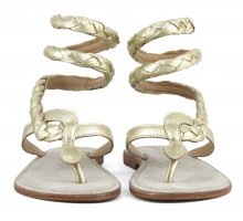 Sconti Online Woven leather wrap up sandal F0817888-0237